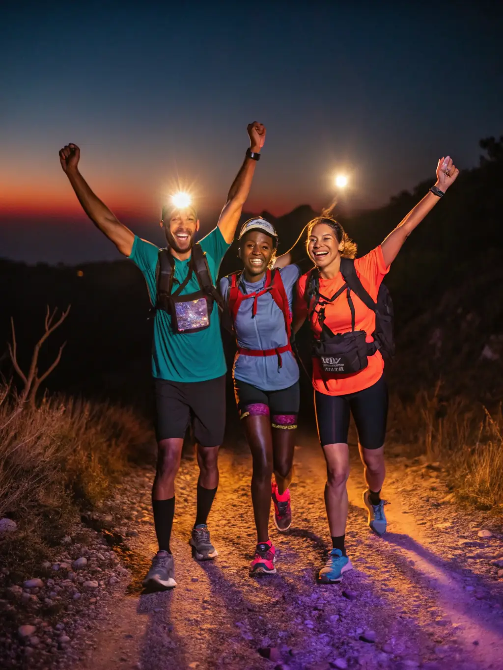 A captivating image of runners competing in the 'Volx Summer Night Race', highlighting the unique atmosphere and excitement of running under the stars.